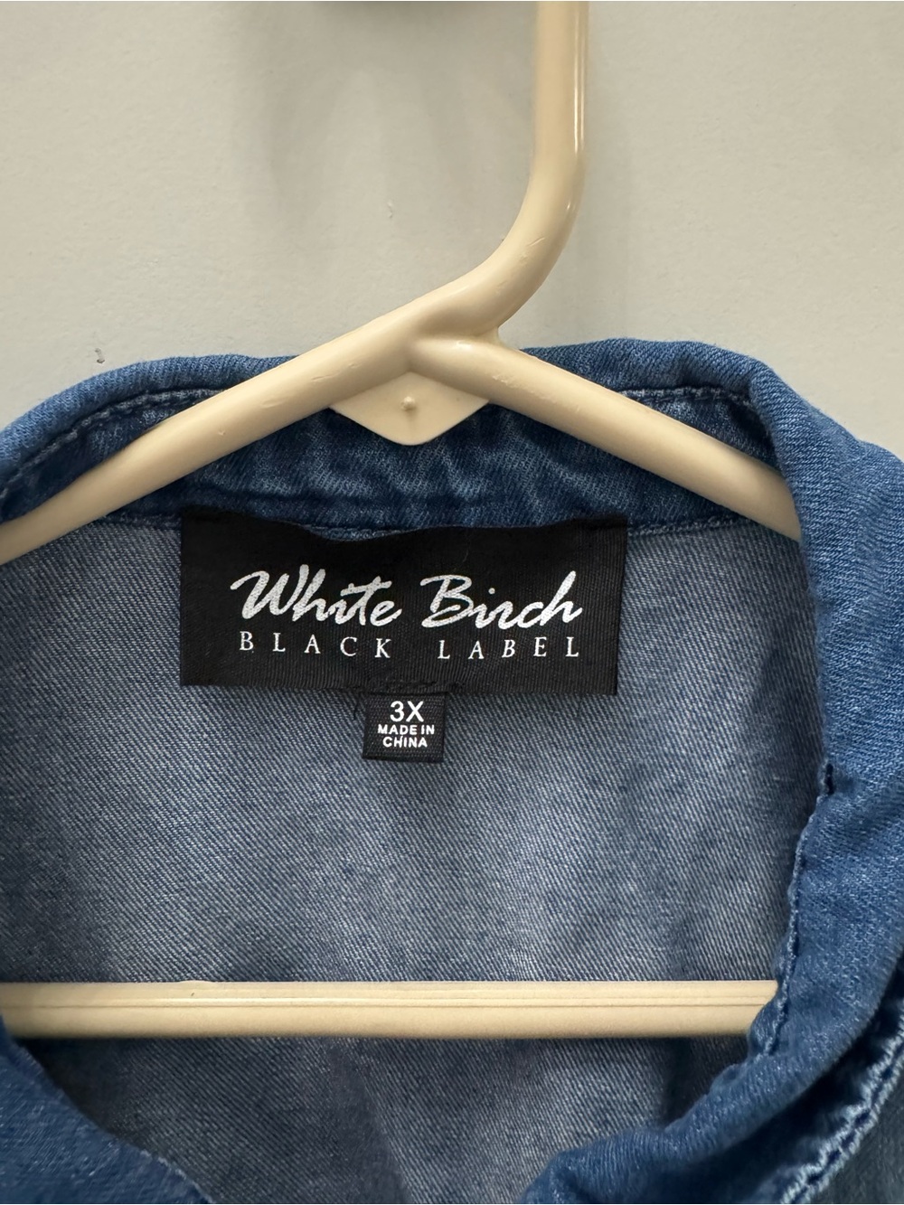 white birch Two-Tone Blue Denim Button-Down Shirt - Picture 3 of 3